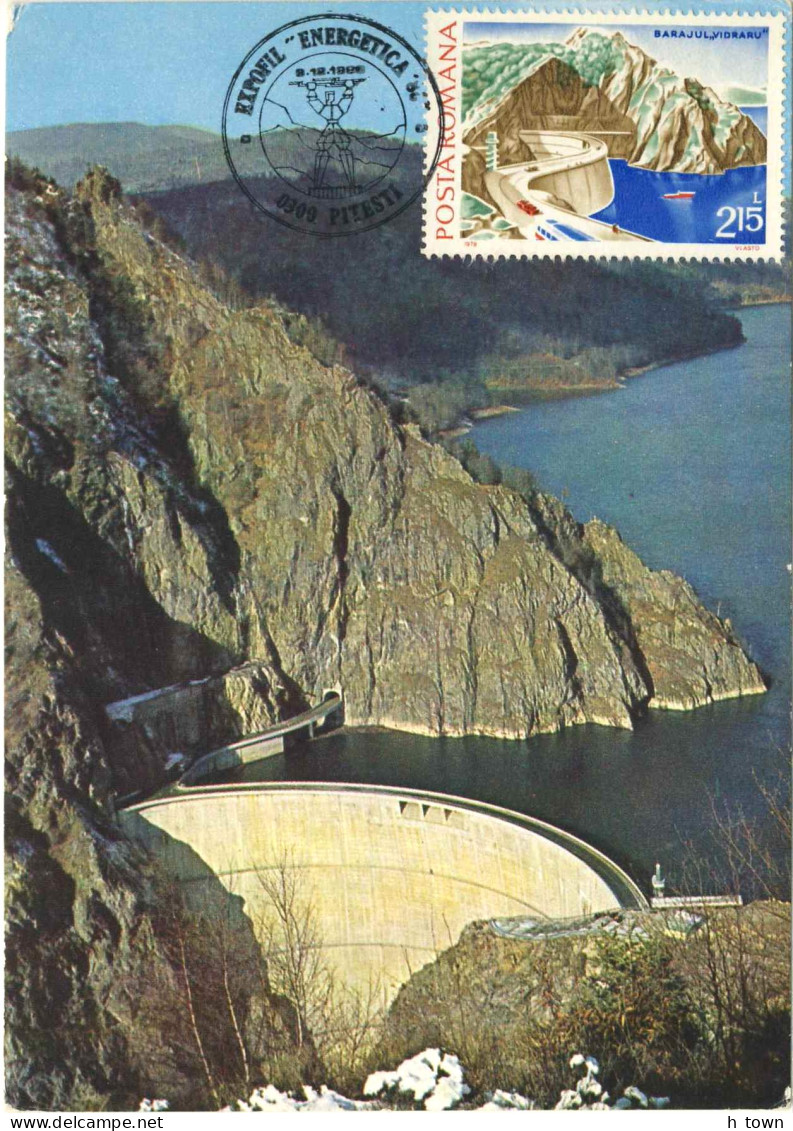 425  Barrage, électricité : C. Maximum De La Roumanie -  Dam, Hydroelectric Power Station Maximum Card From Romania - Elektriciteit