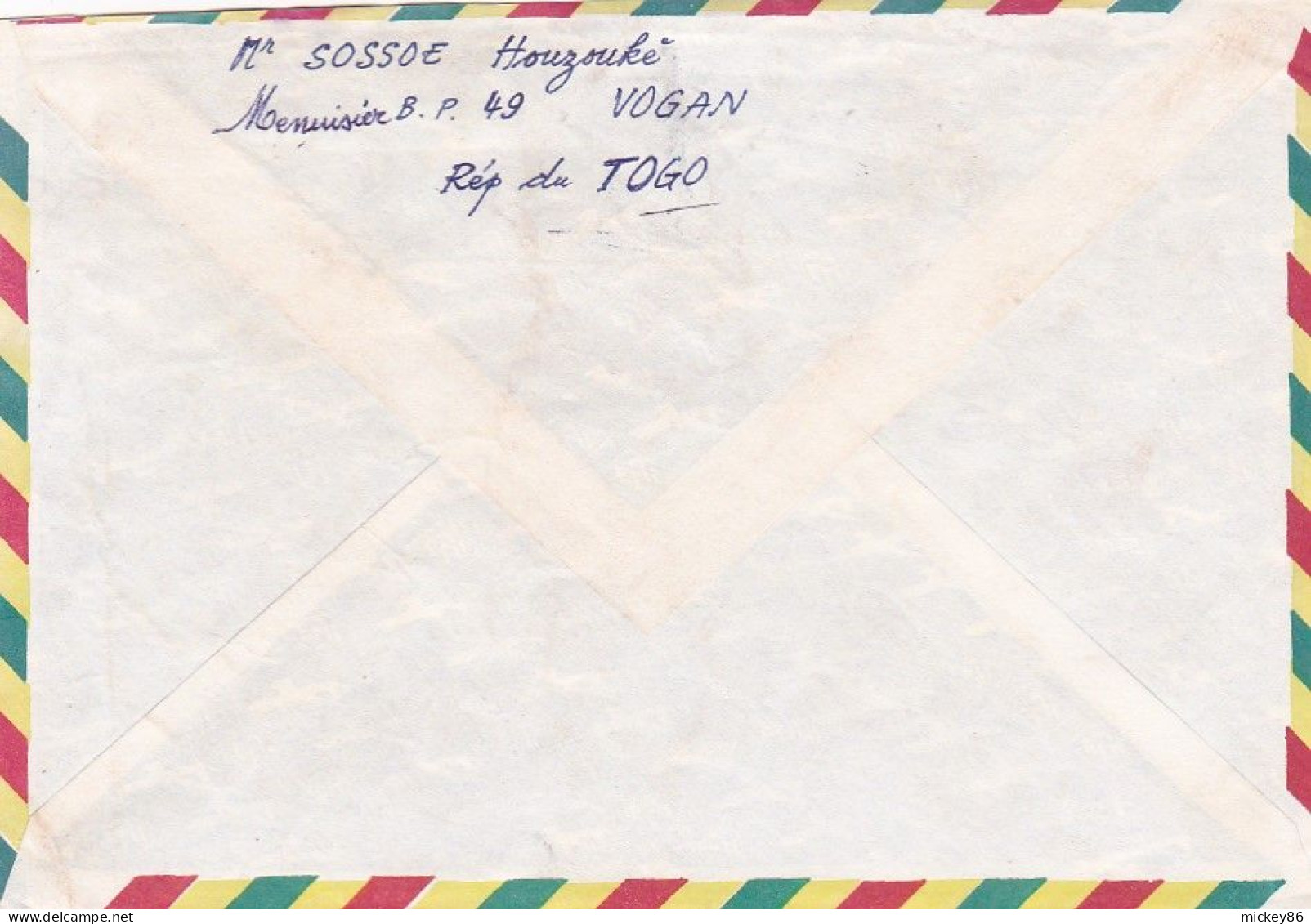 Togo --1977--Lettre De VOGAN  Pour POITIERS (France)..timbre Seul Sur Lettre + Cachet  5-8-1977 - Togo (1960-...)