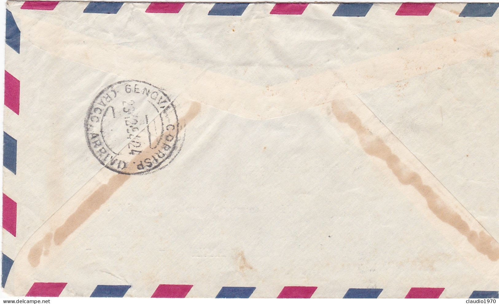 PANAMA -  BUSTA  - VIA AIR MAIL   - VIAGGIATA PER GENOVA - ITALIA - 1954 - Panama