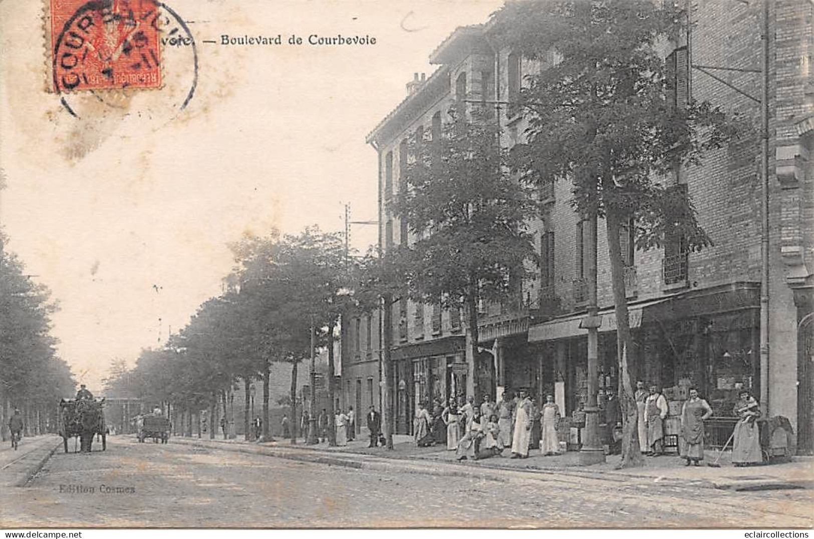 Courbevoie       92          Boulevard De Courbevoie.   Décollée.   (Voir Scan) - Courbevoie