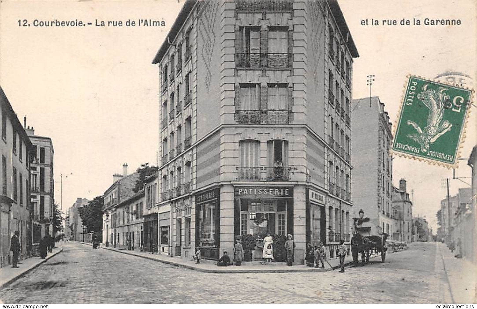 Courbevoie       92        Rue De L'Alma Et De La Garenne .  Pâtisserie        N° 12  .   (Voir Scan) - Courbevoie