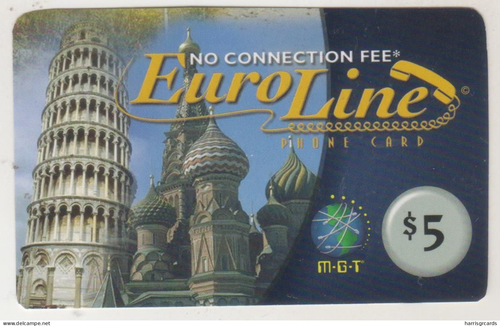 CANADA - Euro Line, Millenium Global Telecom (MGT) Prepaid Card $5 , Used - Canada