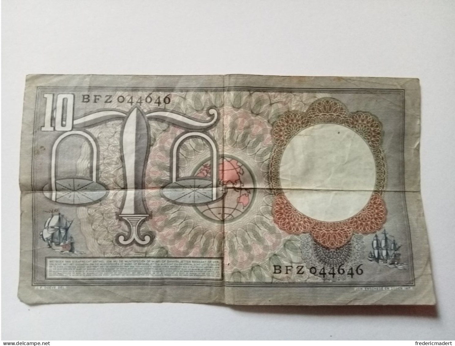 Billet De 10 Gulden Nederlandsche - [7] Collections