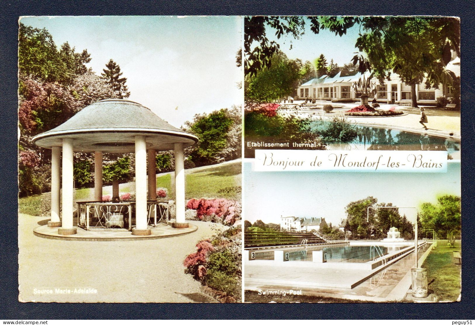 Luxembourg. Bonjour De Mondorf-les-Bains. Etablissement Thermal. Source Marie-Adelaïde. Piscine. 1957 - Mondorf-les-Bains