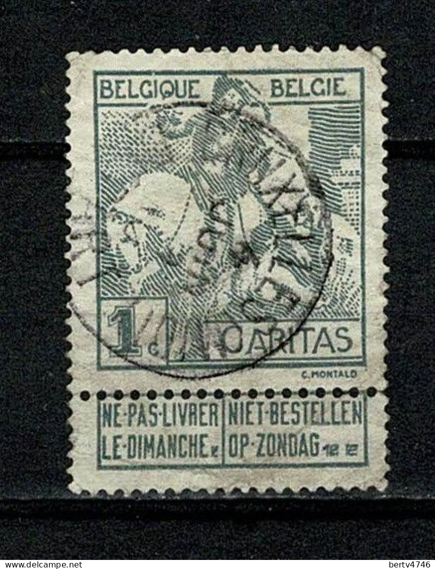 Belg. 1910 OBP/COB 84 Used Bruxelles - 1910-1911 Caritas