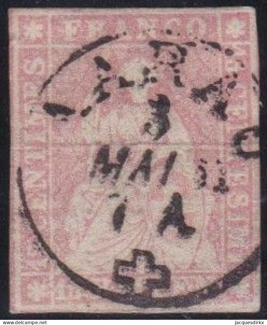 Suisse   .  Michel   .     28-a  (2 Scans)    .   O      .  Oblitéré - 1843-1852 Kantonalmarken Und Bundesmarken