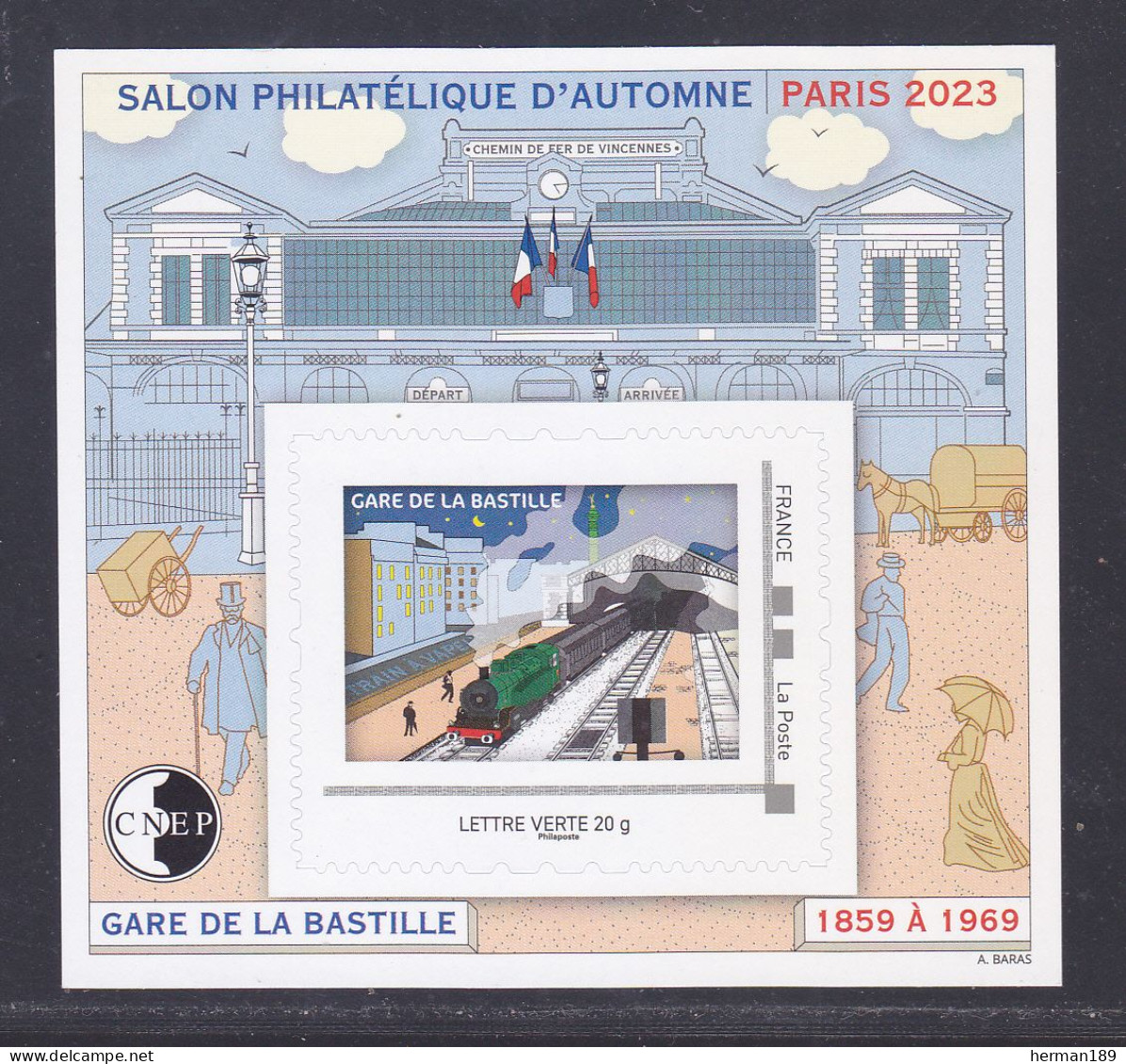 CNEP N° 93 NEUF ** MNH - SALON AUTOMNE 2023, Gare De La Bastille, Bloc Adhésif, TB - CNEP