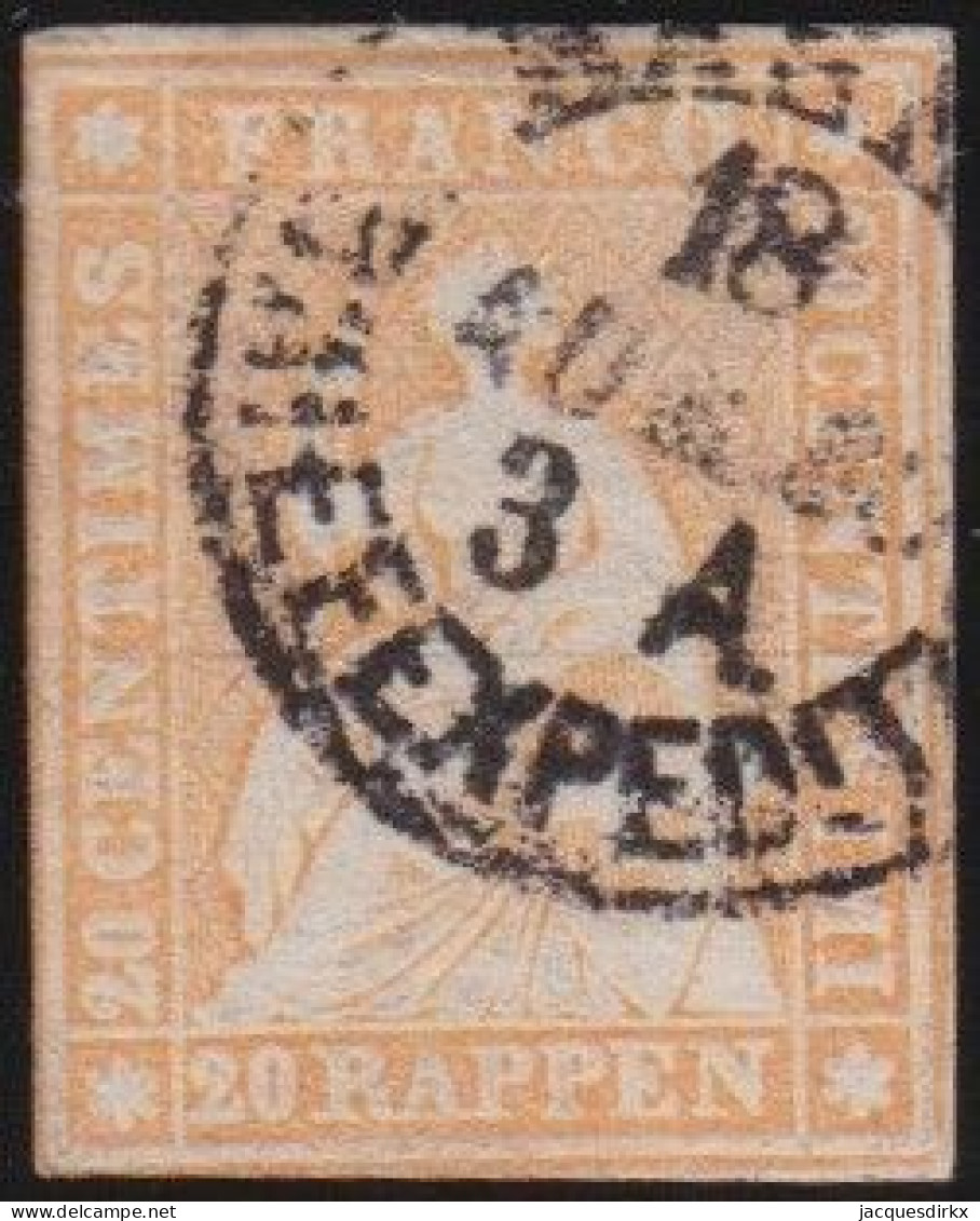 Suisse   .  Michel   .     29-a  (2 Scans)    .   O      .  Oblitéré - 1843-1852 Federal & Cantonal Stamps