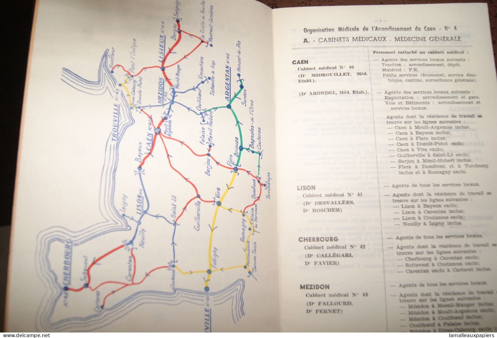 SNCF = Service Médical (arrondissement De Caen) 1954 - Bahnwesen & Tramways