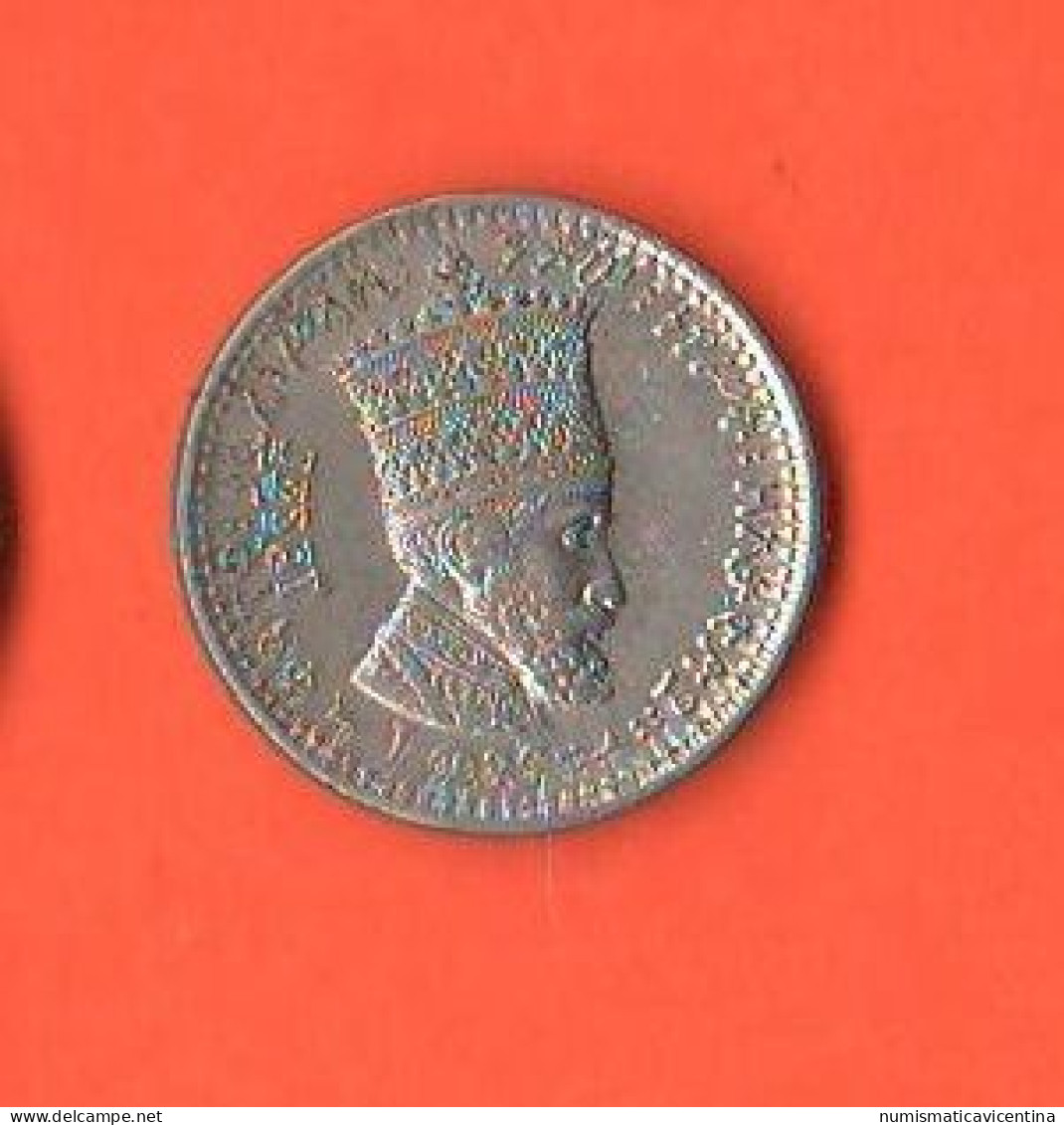 Etiopia 10 Matonas 1931 Menelik Nickel Coin - Ethiopia