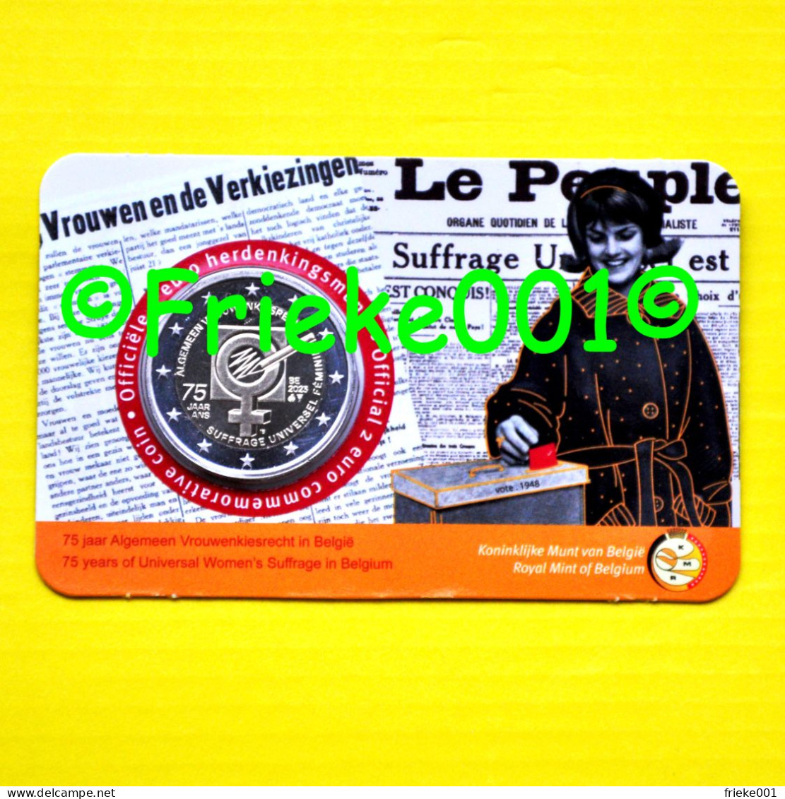 België - Belgique - 2 Euro 2023 Comm In Blister.(Vrouwenkiesrecht) Nederlands - Belgio