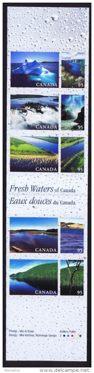 2000   Fresh Waters Of Canada - Eaux Douces  BK 229  Sc 1855  Open Cover - Full Booklets