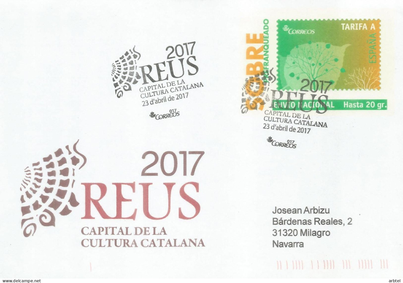 TARRAGONA REUS MAT CAPITAL DE LA CULTURA CATALANA 2017 - Brieven En Documenten