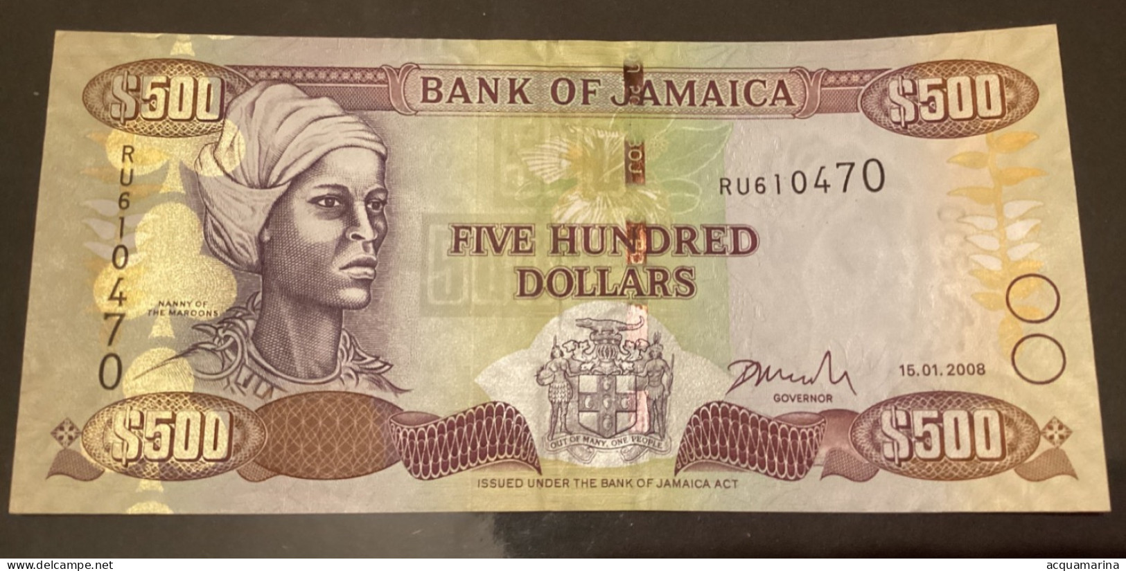 BANK Of JAMAICA - 500 DOLLARS 2008 UNC - Giamaica