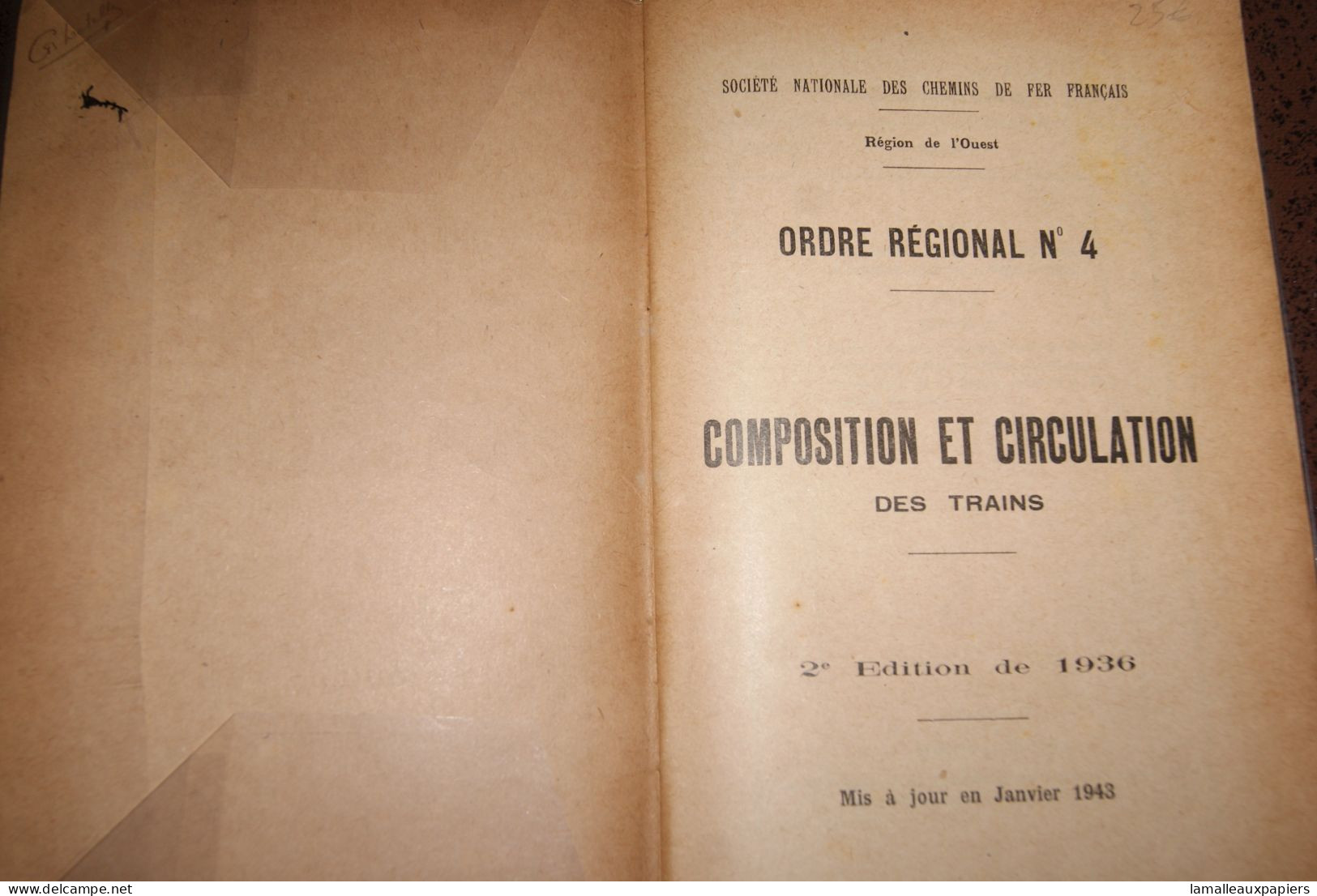 SNCF = Composition Et Circulation Des Trains (1943) - Ferrocarril & Tranvías