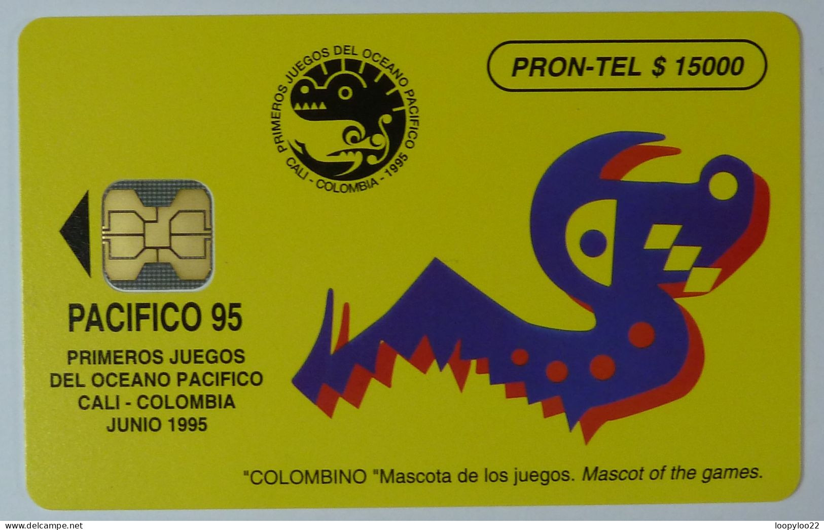 COLUMBIA - Chip - $15000 - Pacifico '95 - Mascot - 06/95 - Mint - Colombia