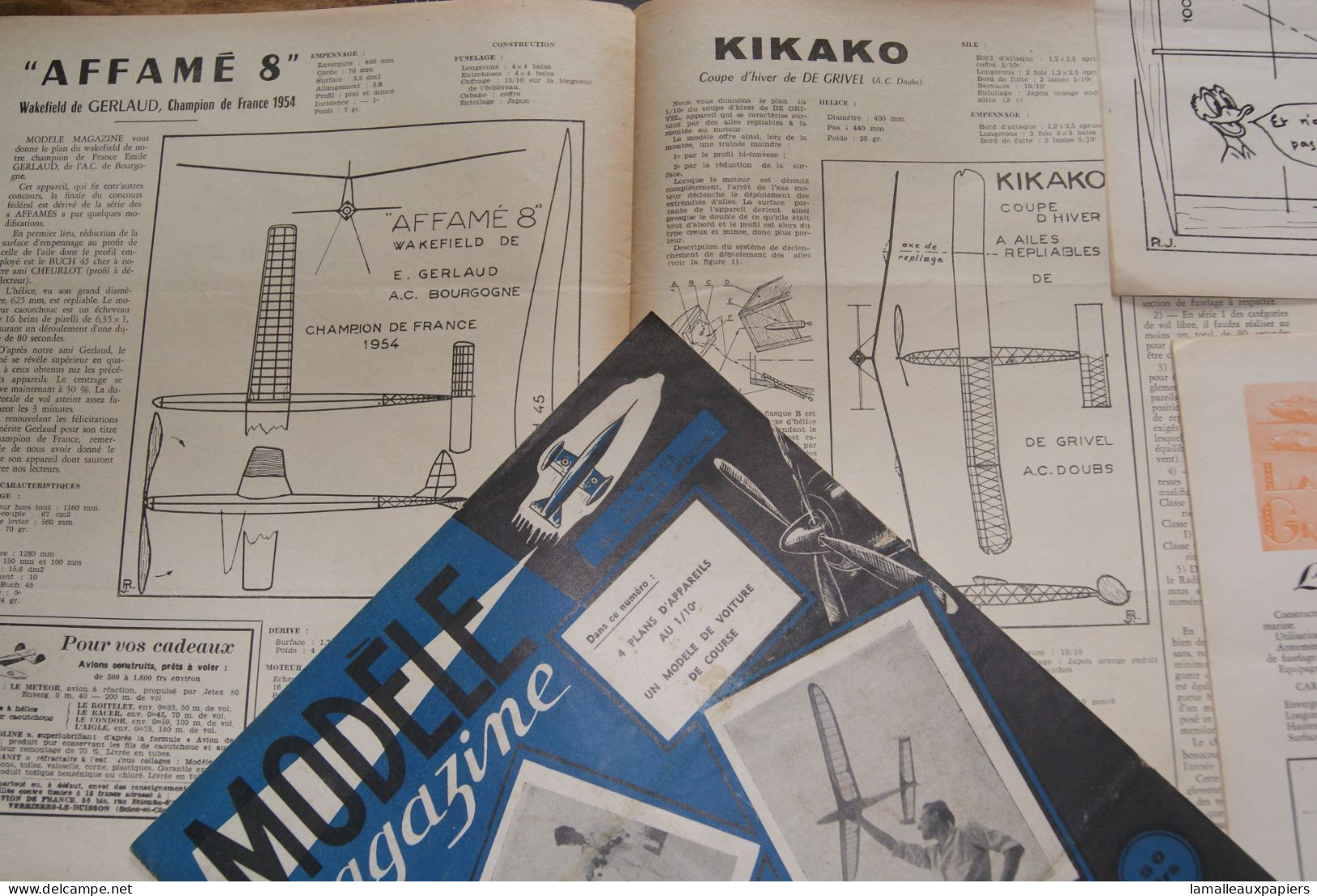 5 revues modèle magazine (aéromodélisme) 1954-1955