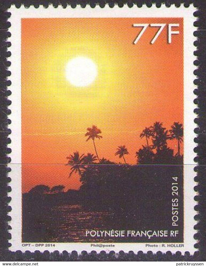 Polynesia 2014 Polynesie Soleil Couchant Sonnenuntergang Puesta De Sol 1v Mnh - Neufs