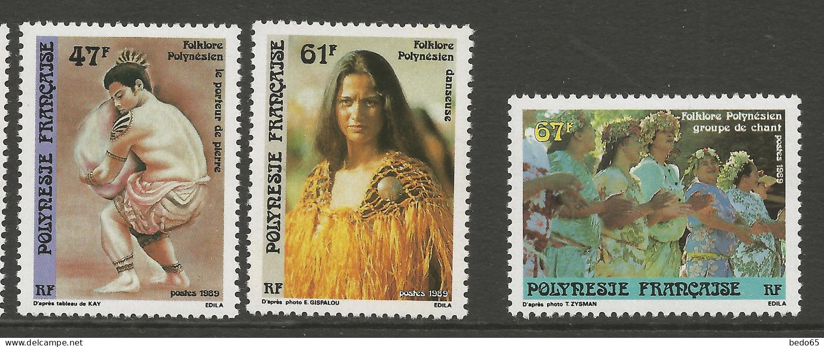 POLYNESIE N° 333 à 335 NEUF** LUXE  SANS CHARNIERE NI TRACE   / Hingeless / MNH - Neufs