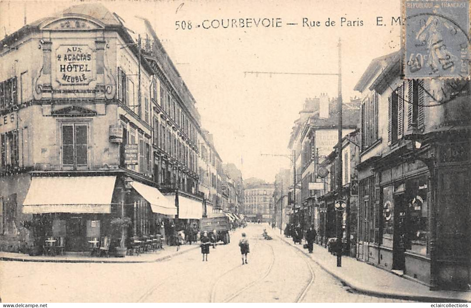 Courbevoie       92      Rue De Paris .  Hötel     N° 508       (Voir Scan) - Courbevoie