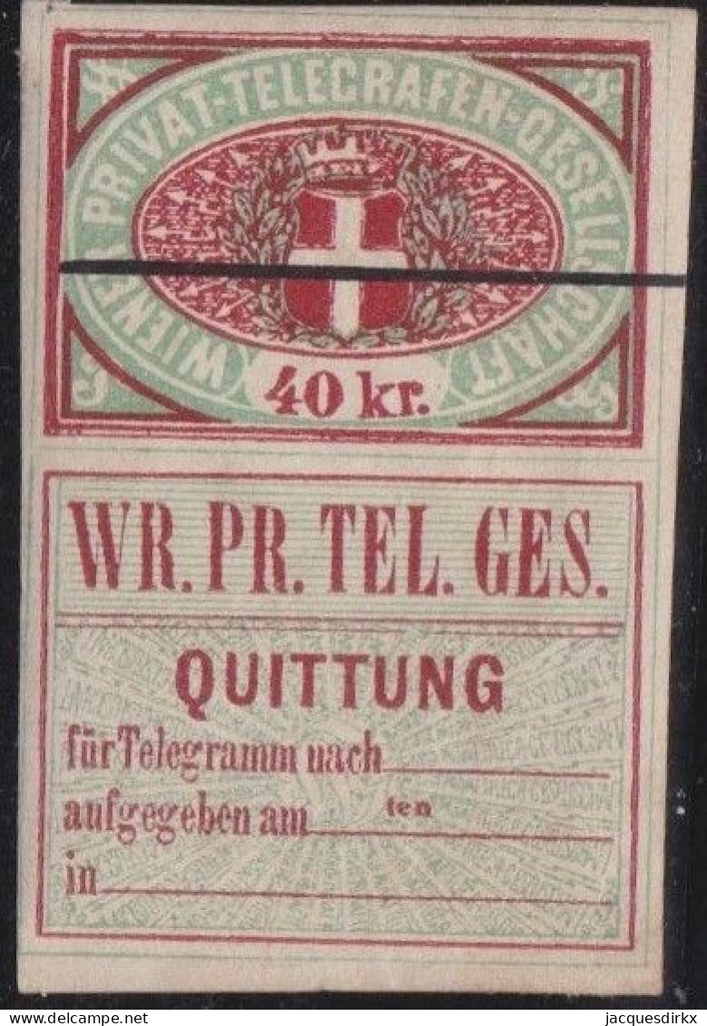 Österreich    .  Y&T   .   Telegraph 19  (2 Scans)        .   *      .   Ungebraucht Mit Gummi - Telégrafo