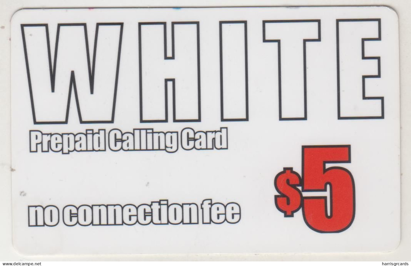 CANADA - White , Prepaid Card $5 , Used - Canada