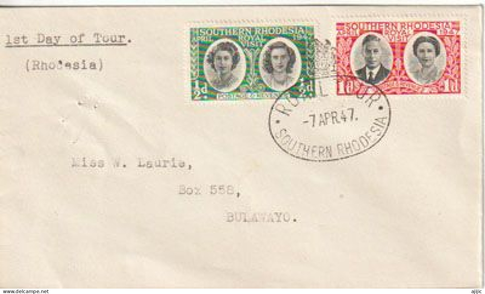 1947 - Royal Visit - Rhodesia, Letter 1947 To Bulawayo - Southern Rhodesia (...-1964)