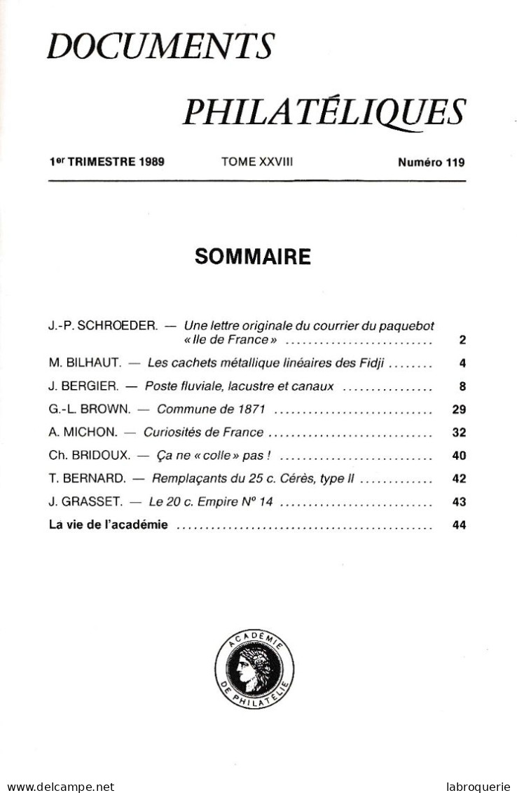 LIT - DOCUMENTS PHILATÉLIQUES - N°119 - Français (àpd. 1941)