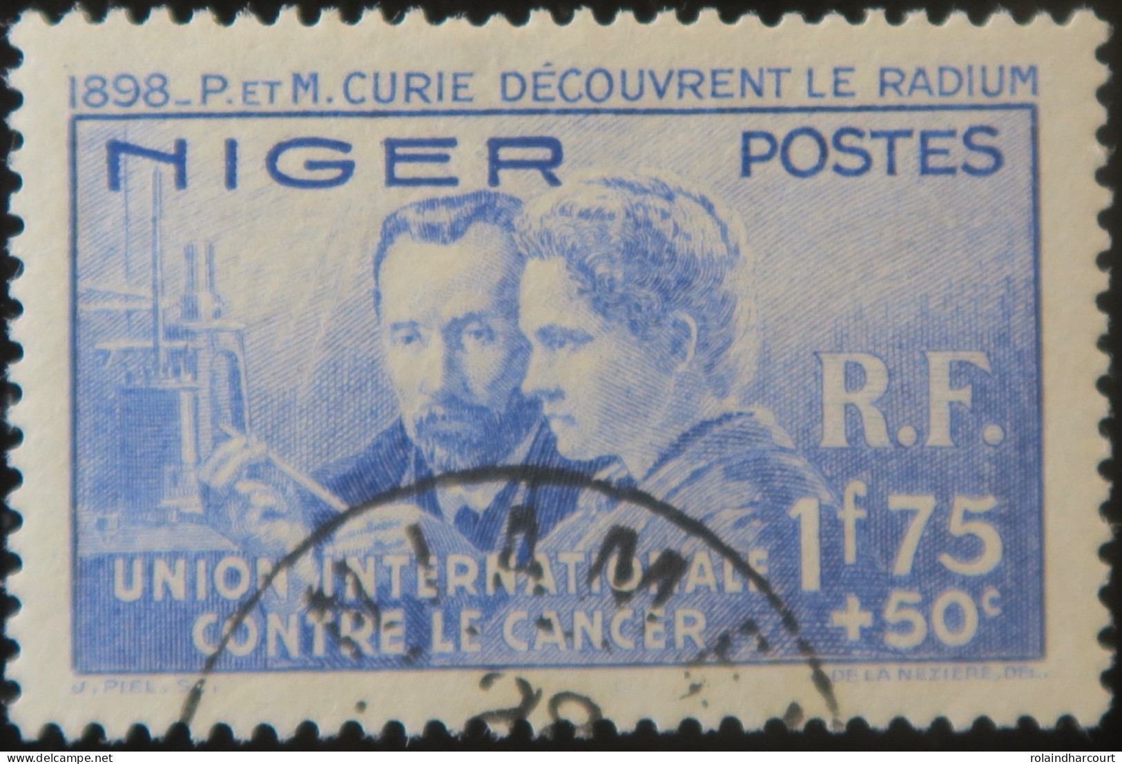 LP3972/185 - 1938 - COLONIES FRANÇAISES - NIGER - Pierre Et Marie CURIE - N°63 Oblitéré - Oblitérés