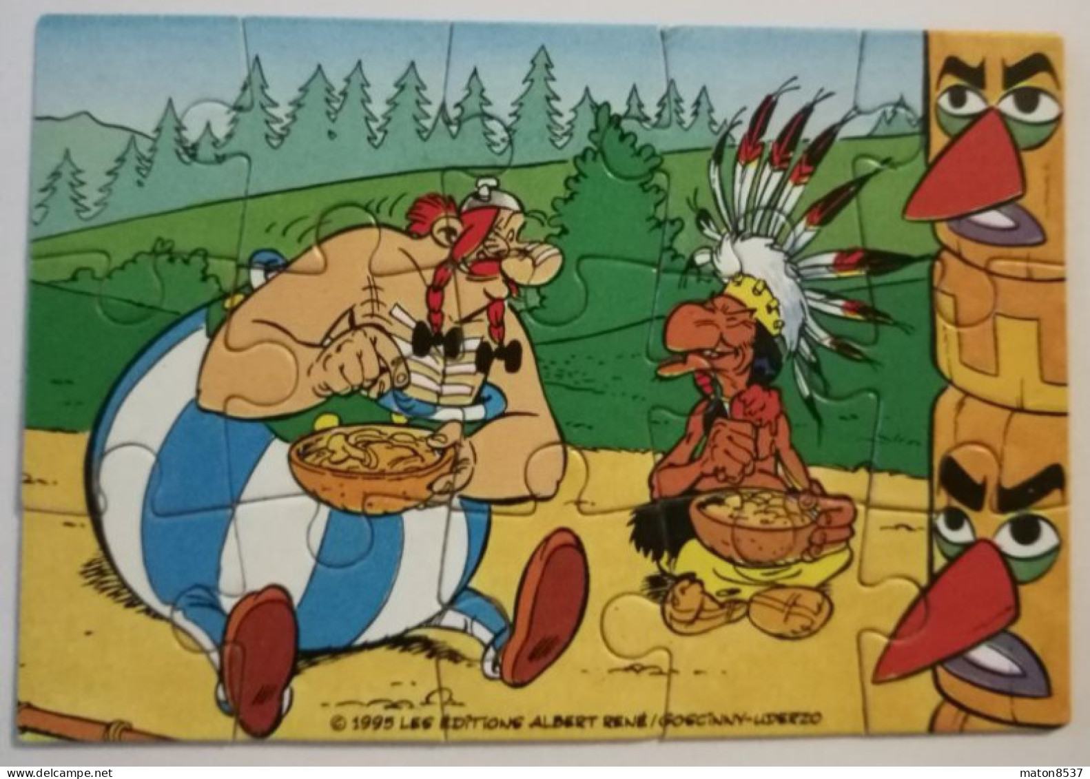 Kinder : Asterix 1997 - Obelix -Indianer Häupling - Puzzles