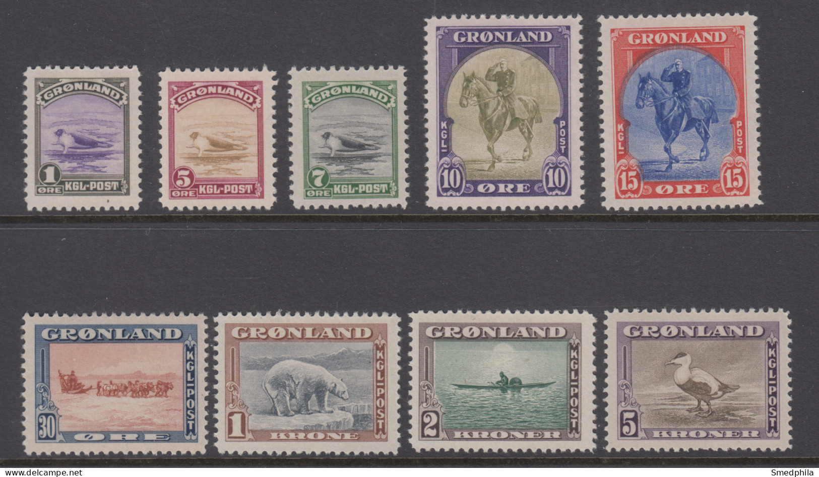 Greenland 1945 - Michel 8-16 Mint Never Hinged ** - Neufs