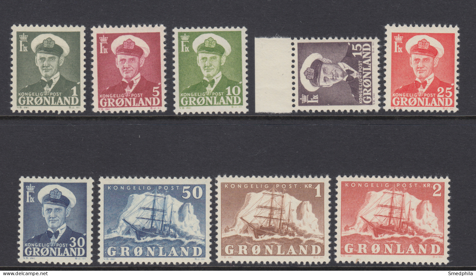 Greenland 1950 - Michel 28-36 Mint Never Hinged ** - Unused Stamps