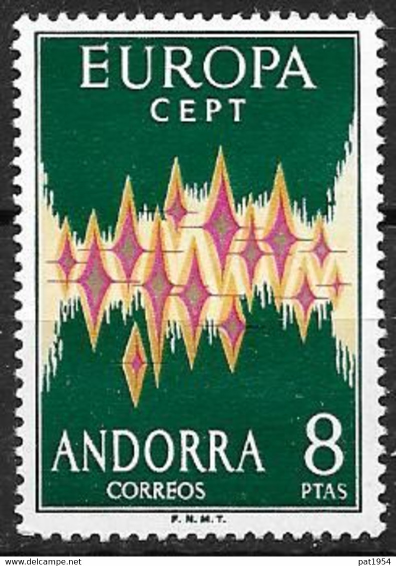 Andorre Espagnol 1972 Neufs ** N° 567/568 Europa - 1972