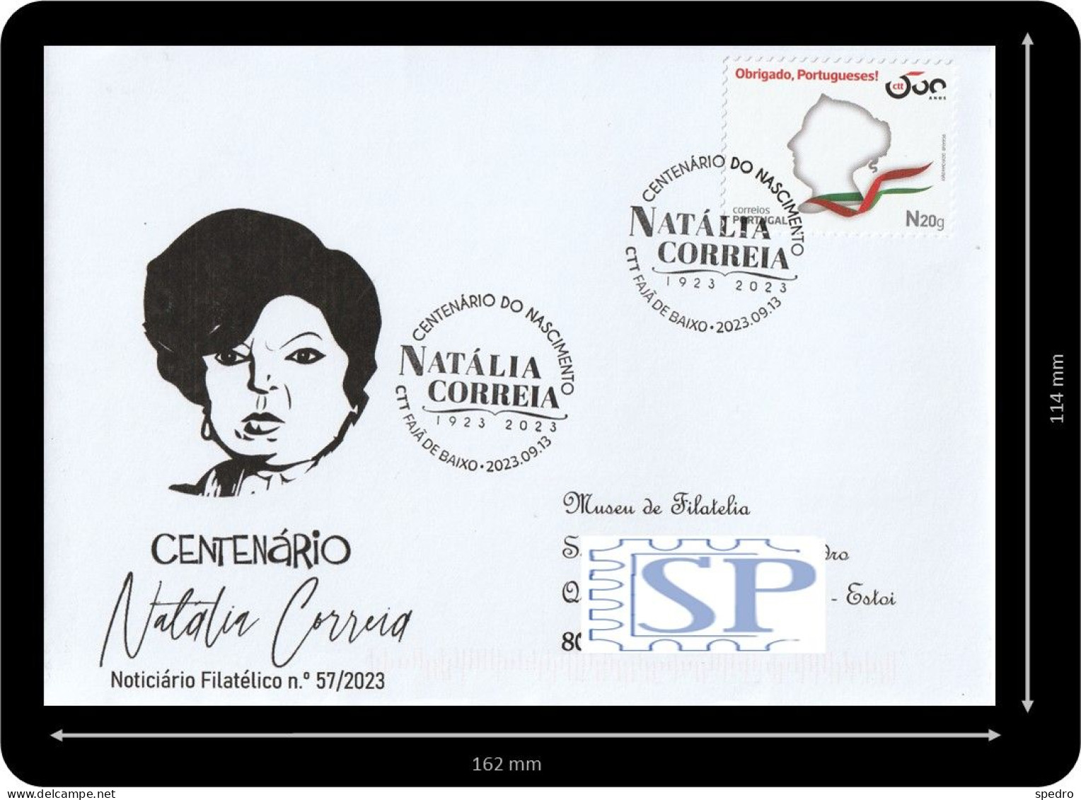 Portugal 2023 100 Anos Do Nascimento De Natália Correia Açores Azores Femme Woman Fajã De Baixo Escritora Writer - Marcophilie