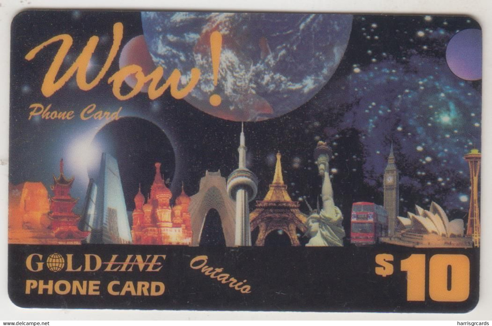 CANADA - WOW! (Ontario) , Gold Line, Prepaid Card $10, Used - Canada