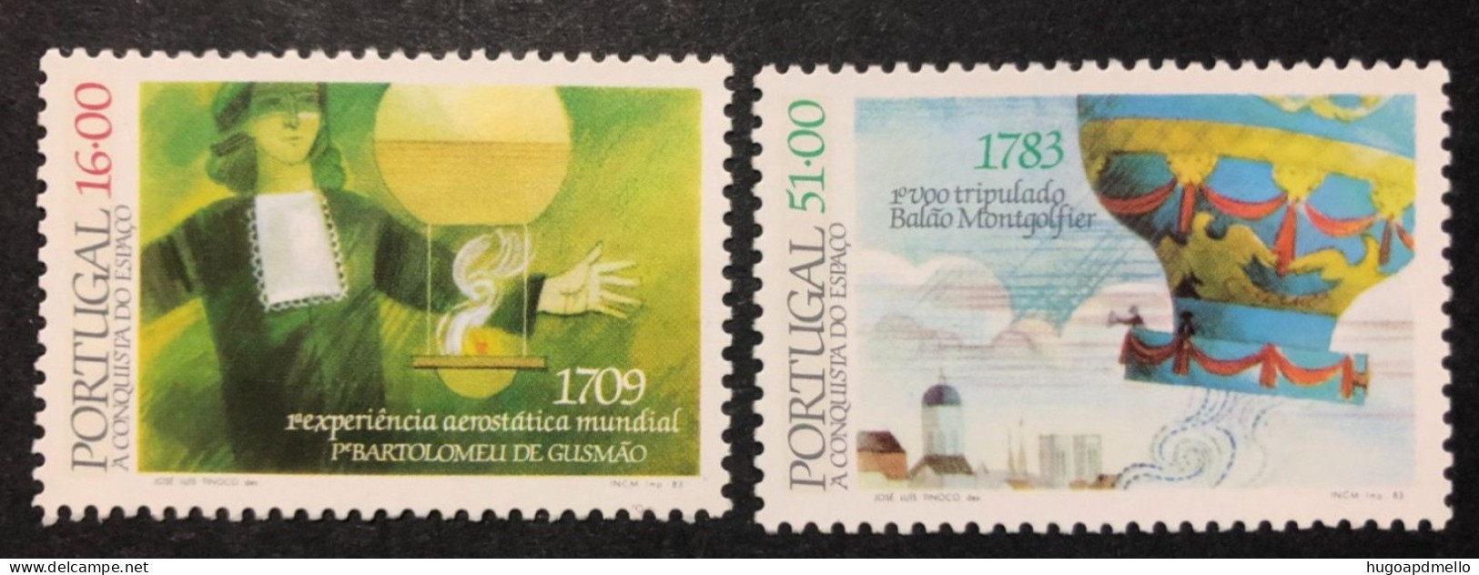 PORTUGAL, Unsed Full Set Of Stamps , « À Conquista Do Espaço »,  « Space », « Balloons », **Mint, 1983 - Neufs