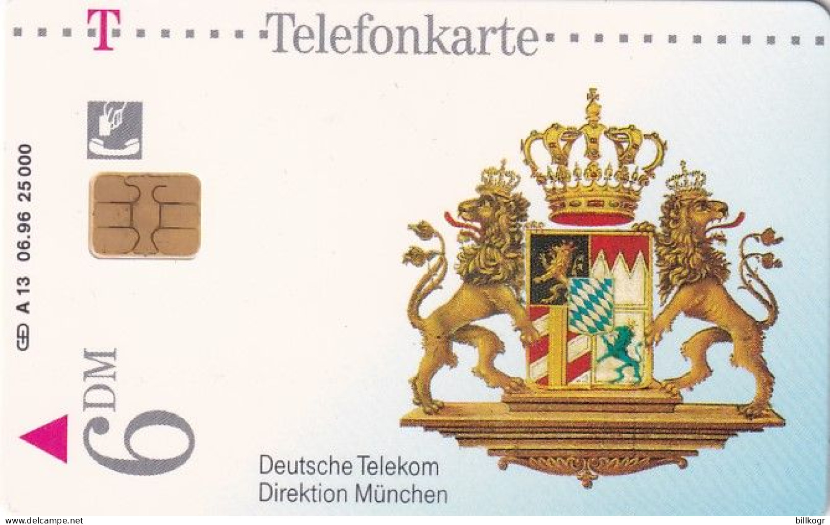 GERMANY - Direktion München(A 13), Tirage 25000, 06/96, Mint - A + AD-Series : Publicitarias De Telekom AG Alemania