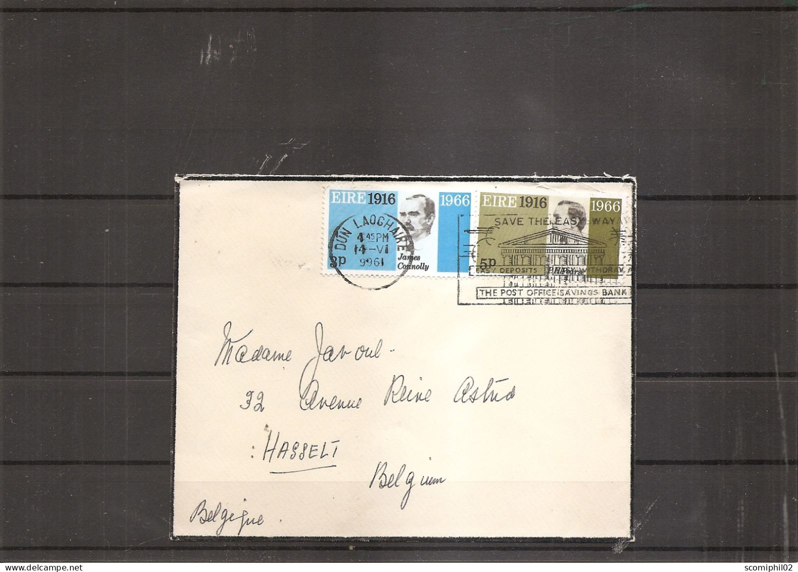 Irlande ( Lettre De 1966 De DunLaochaire Vers La Belgique à Voir) - Storia Postale