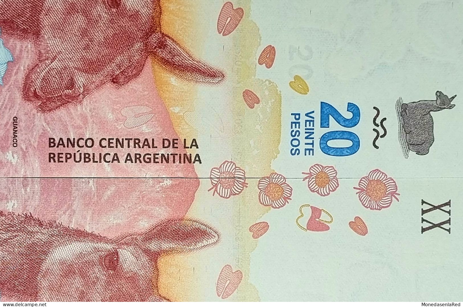 ARGENTINA 20 PESOS 2017. PAREJA CORRELATIVA SERIE B. SC / UNC. P-361a - Argentine