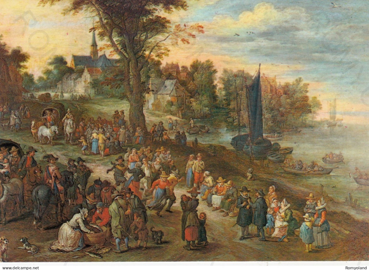 CARTOLINA  TORINO,PIEMONTE-GALLERIA SABAUDA-G.BRUEGHEL:BRUXELLES 1568-1625-SAGRA DI CONTADINI-STORIA,NON VIAGGIATA - Mostre, Esposizioni