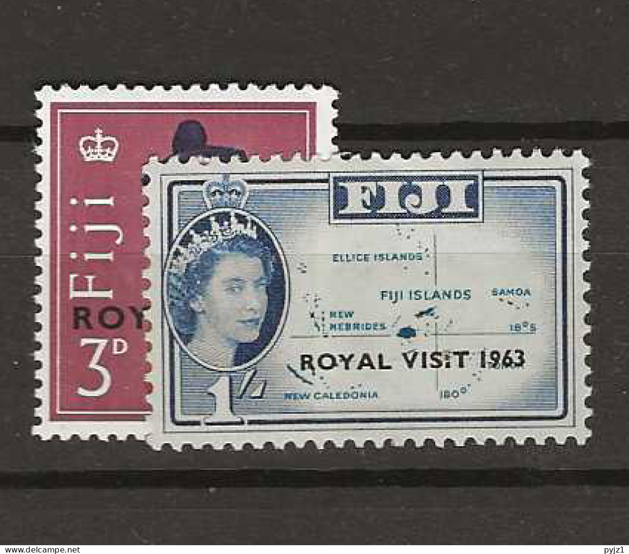 1963 MNH Fiji Mi 168-69 Postfris** - Fiji (...-1970)