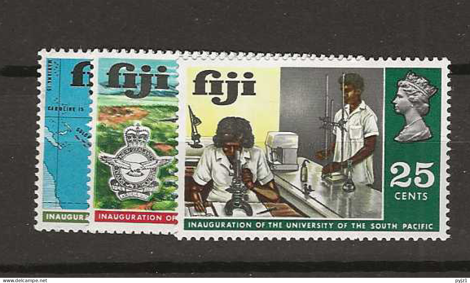 1969 MNH Fiji Mi 255-57 Postfris** - Fiji (...-1970)