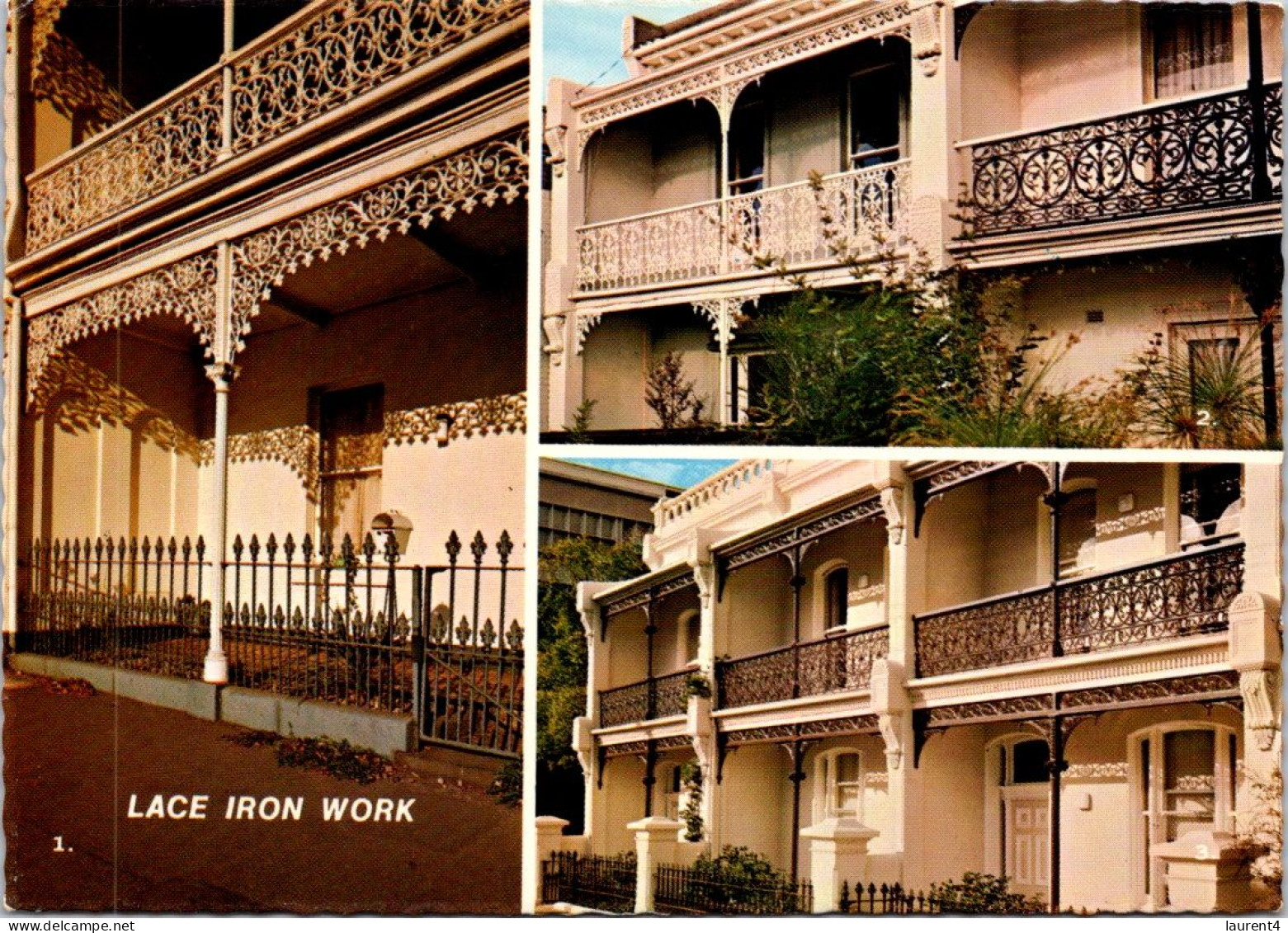 9-12-2023 (1 W 44)  Australia - VIC (posted 1973) Old Melbourne Lace Iron Work - Melbourne