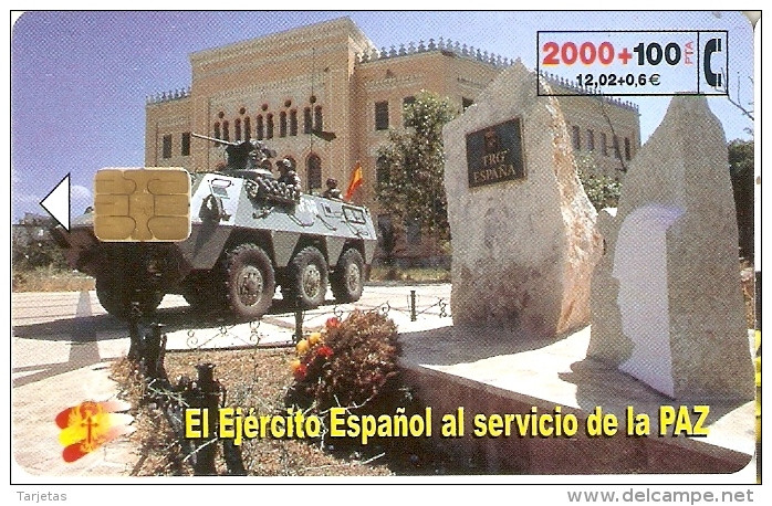 CP-206 TARJETA DEL EJERCITO ESPAÑOL EN BOSNIA DE TIRAJE 3400 Y FECHA 03/01 - Commemorative Advertisment