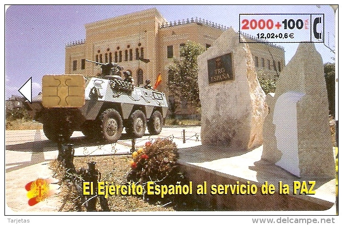 CP-218D TARJETA DEL EJERCITO ESPAÑOL EN BOSNIA DE TIRAJE 17200 Y FECHA 09/01 - Commemorative Advertisment