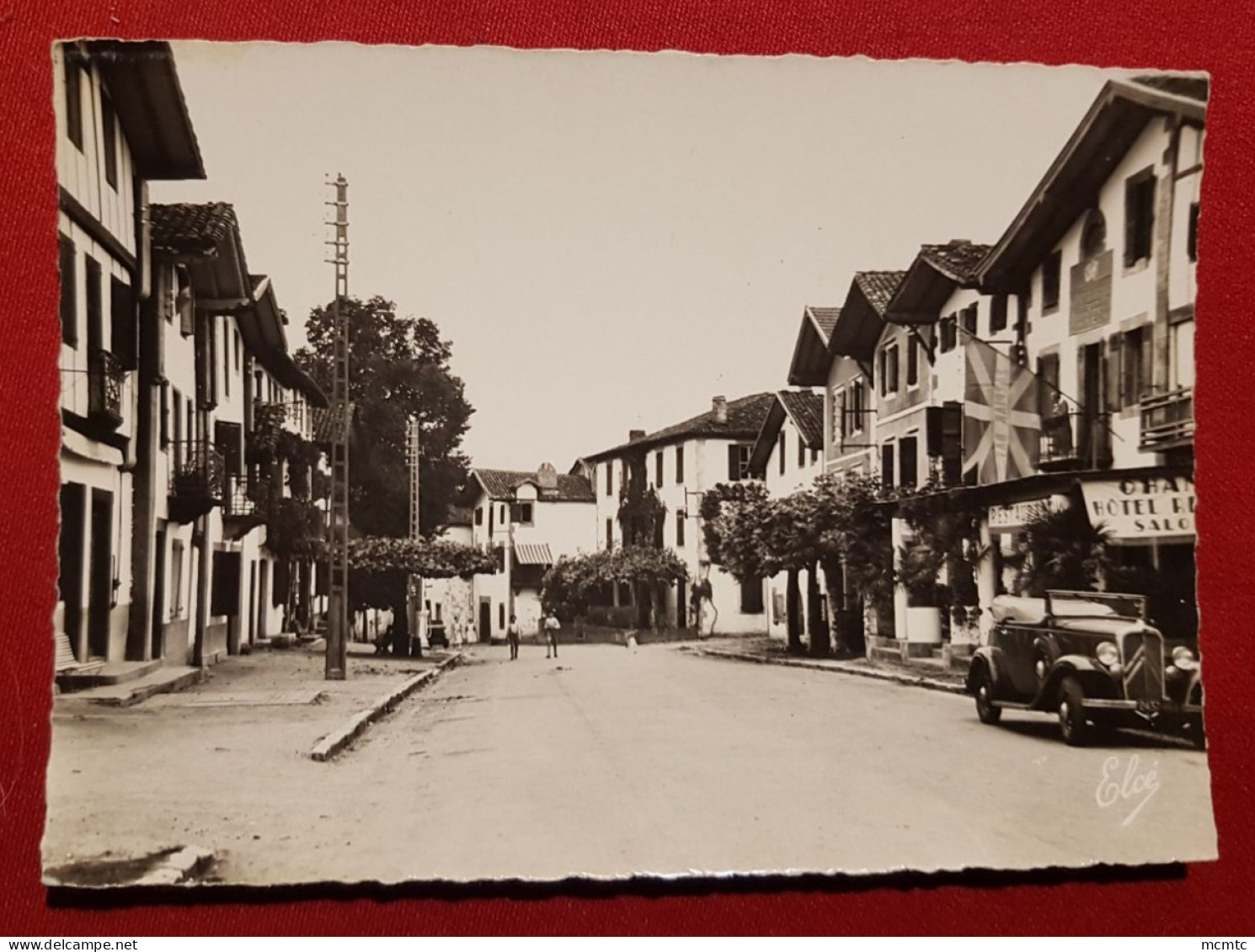 CPSM Grand Format -  Pays Basque - Ainhoa (voiture Ancienne ) - Ainhoa