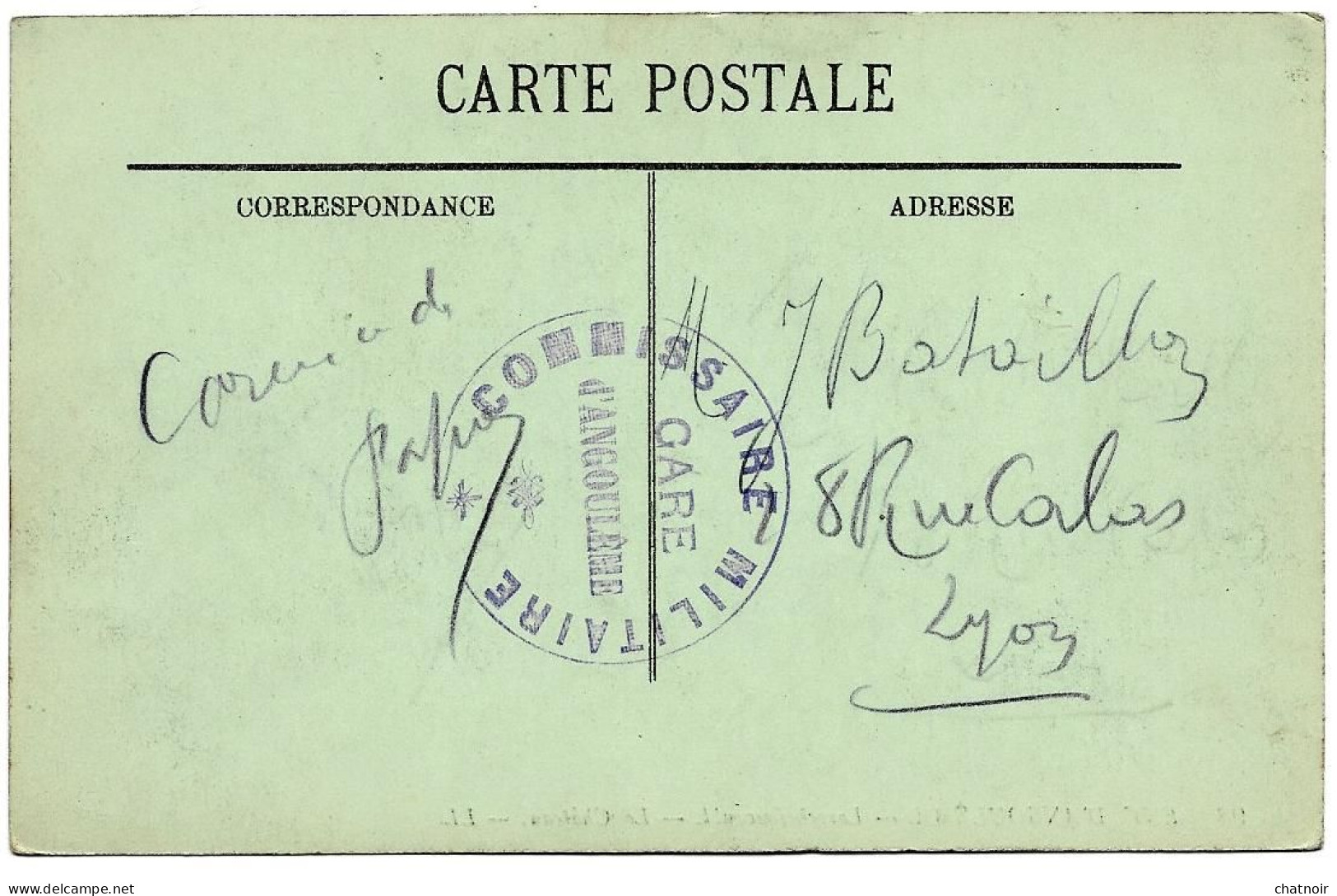 Sur  CP De LAROCHEFOUCAULD  /   Cachet  "   Commissaire Militaire   Gare D' Angouleme " - 1914-18