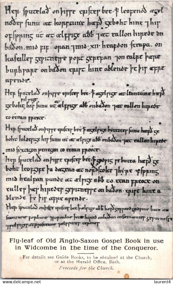 9-12-2023 (1 W 45) Fly-leaf Of Anglo Saxon Gospel Book (b/w) - Bibliothèques