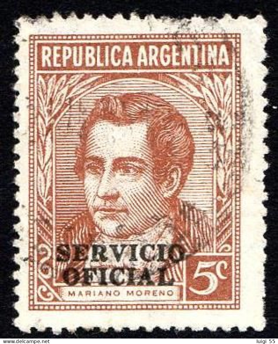 Argentina - 1945 - Mariano Moreno -Sovrastampato - Usato - Gebruikt