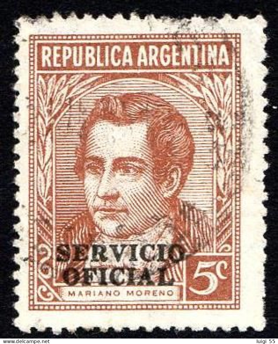 Argentina - 1945 - Mariano Moreno -Sovrastampato - Usato - Usados